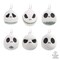 Tim Burton's The Nightmare Before Christmas Jack Skellington Heads Mini Christmas Ornaments, Shatterproof, Set of 6
